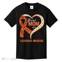 Leukemia Awareness Proud Mom Of A Leukemia Warrior Kids T-Shirt thumb 0
