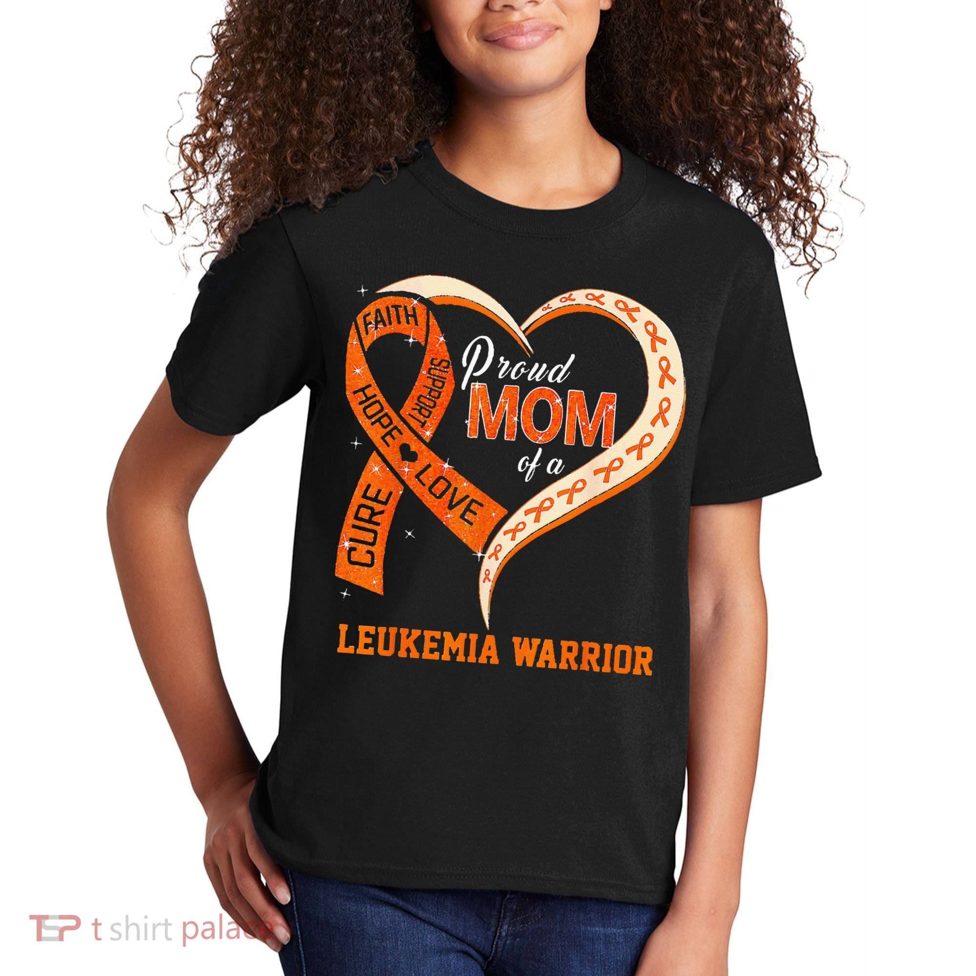 Leukemia Awareness Proud Mom Of A Leukemia Warrior Kids T-Shirt