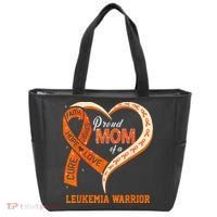 Leukemia Awareness Proud Mom Of A Leukemia Warrior Tote Bag thumb 0
