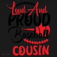 Loud And Proud Baseball Cousin For Family Matching Sport Team Toddler Hoodie thumb 2