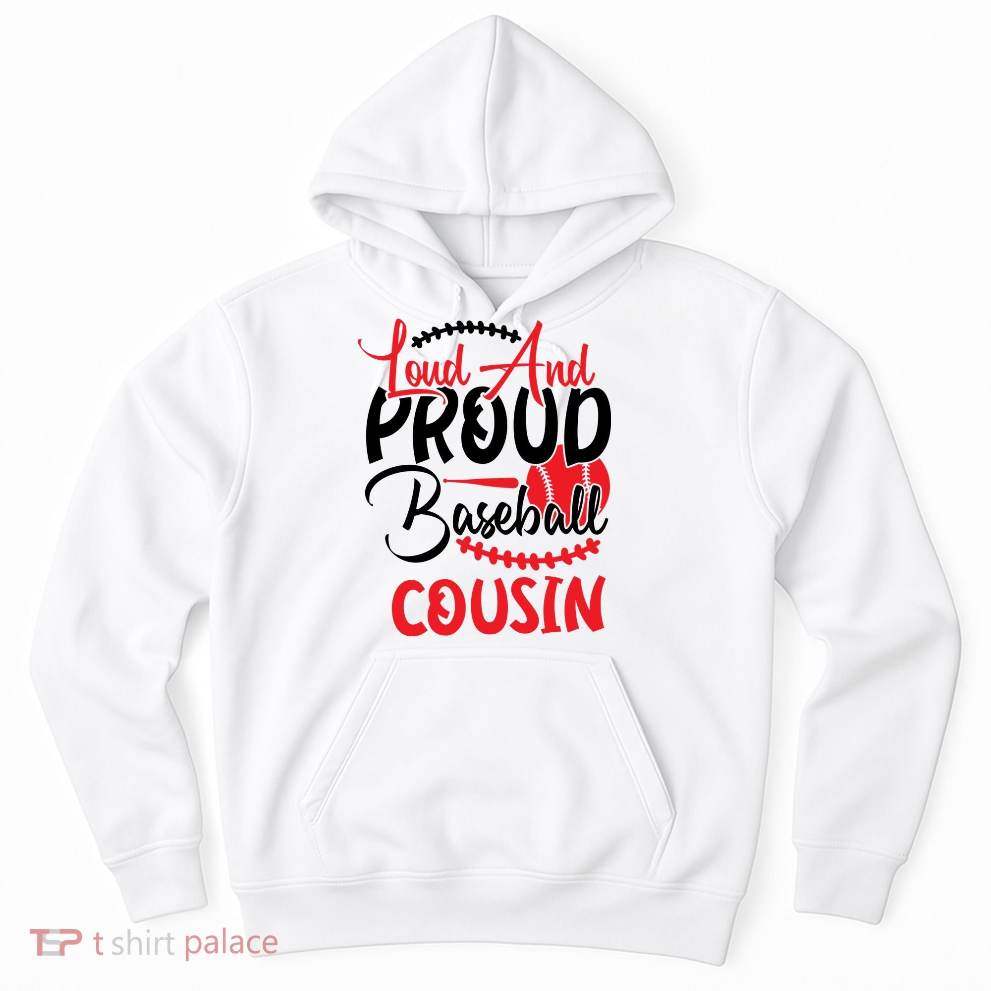 Loud And Proud Baseball Cousin For Family Matching Sport Team Hoodie