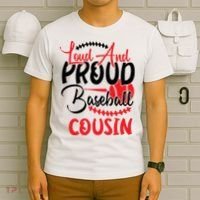 Loud And Proud Baseball Cousin For Family Matching Sport Team T-Shirt thumb 6
