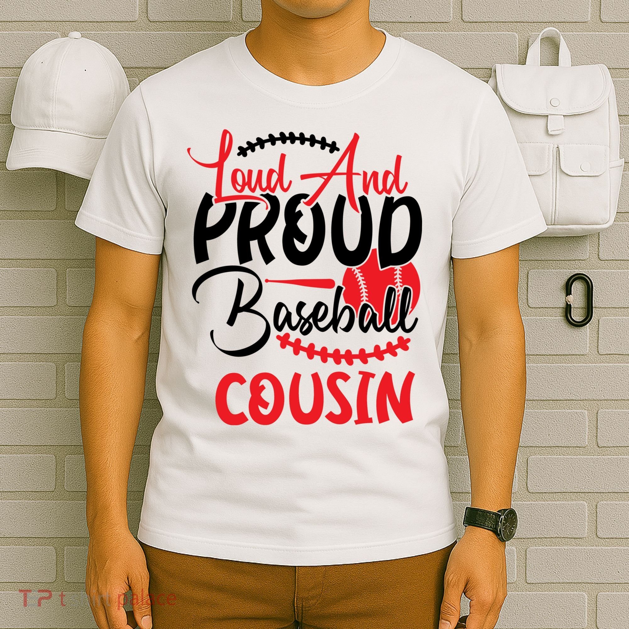 Loud And Proud Baseball Cousin For Family Matching Sport Team T-Shirt