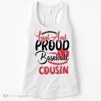 Loud And Proud Baseball Cousin For Family Matching Sport Team Women's Tank Top thumb 0