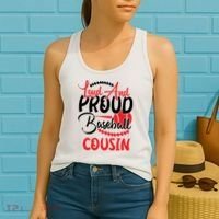 Loud And Proud Baseball Cousin For Family Matching Sport Team Women's Tank Top thumb 2