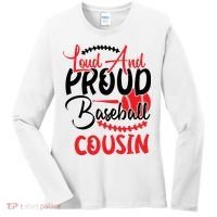 Loud And Proud Baseball Cousin For Family Matching Sport Team Women's Long Sleeve Shirt thumb 0