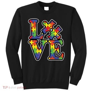 Love Autism Puzzle Piece Sweatshirt