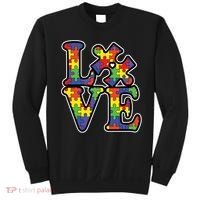Love Autism Puzzle Piece Sweatshirt thumb 0