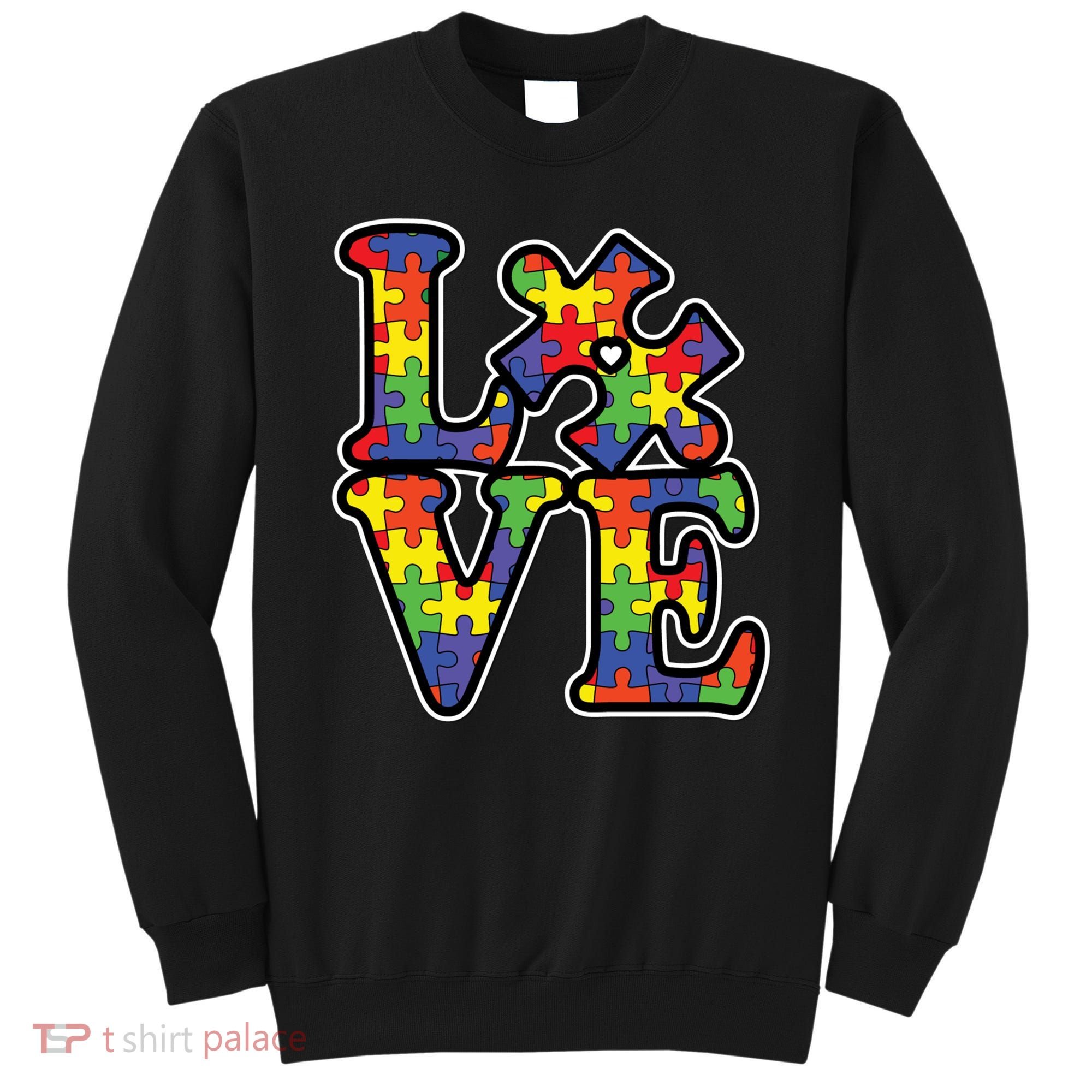 Love Autism Puzzle Piece Sweatshirt