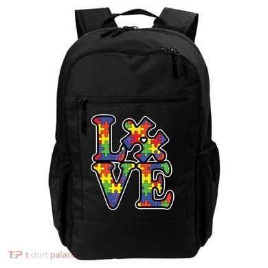 Love Autism Puzzle Piece Backpack