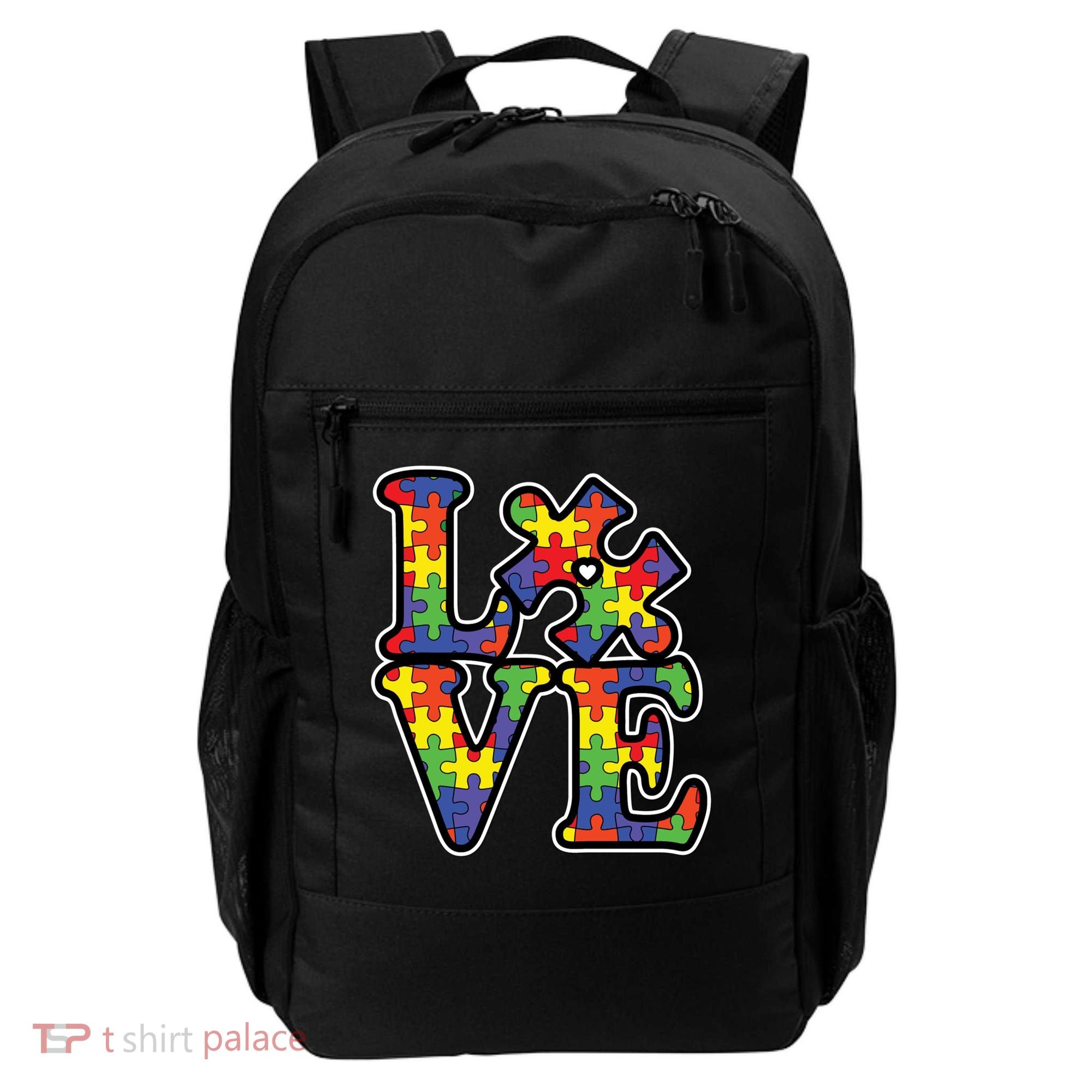 Love Autism Puzzle Piece Backpack