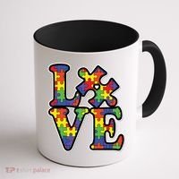 Love Autism Puzzle Piece Coffee Mug thumb 1