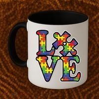 Love Autism Puzzle Piece Coffee Mug thumb 2