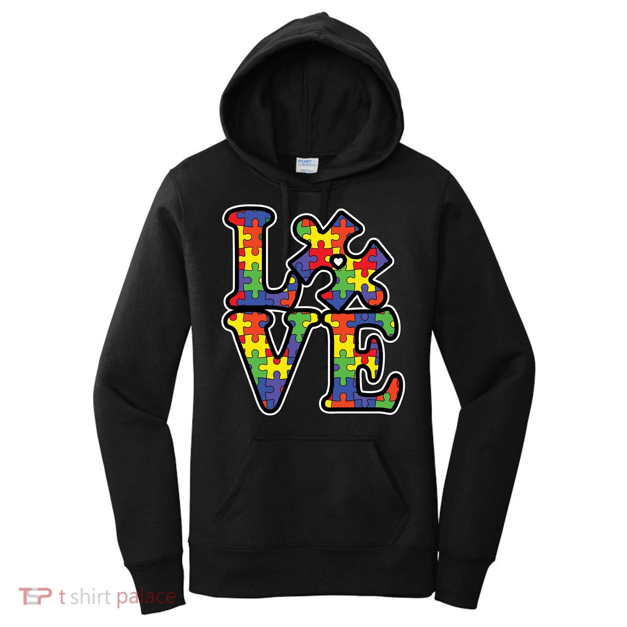 Love Autism Puzzle Piece Women's Hoodie