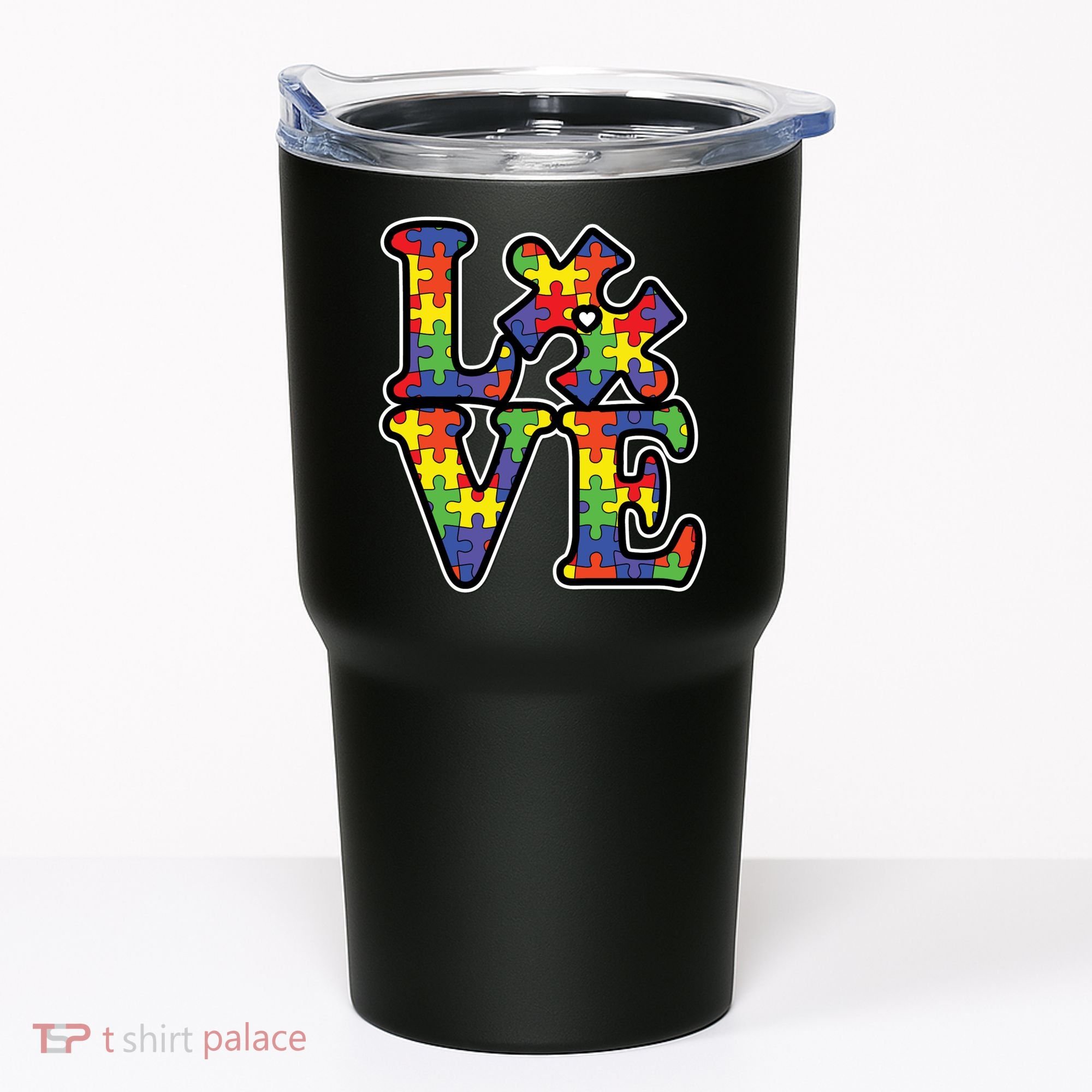 Love Autism Puzzle Piece Tumbler
