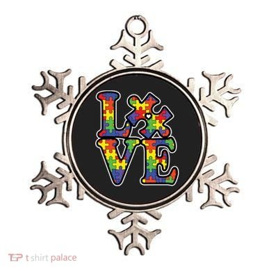 Love Autism Puzzle Piece Ornament