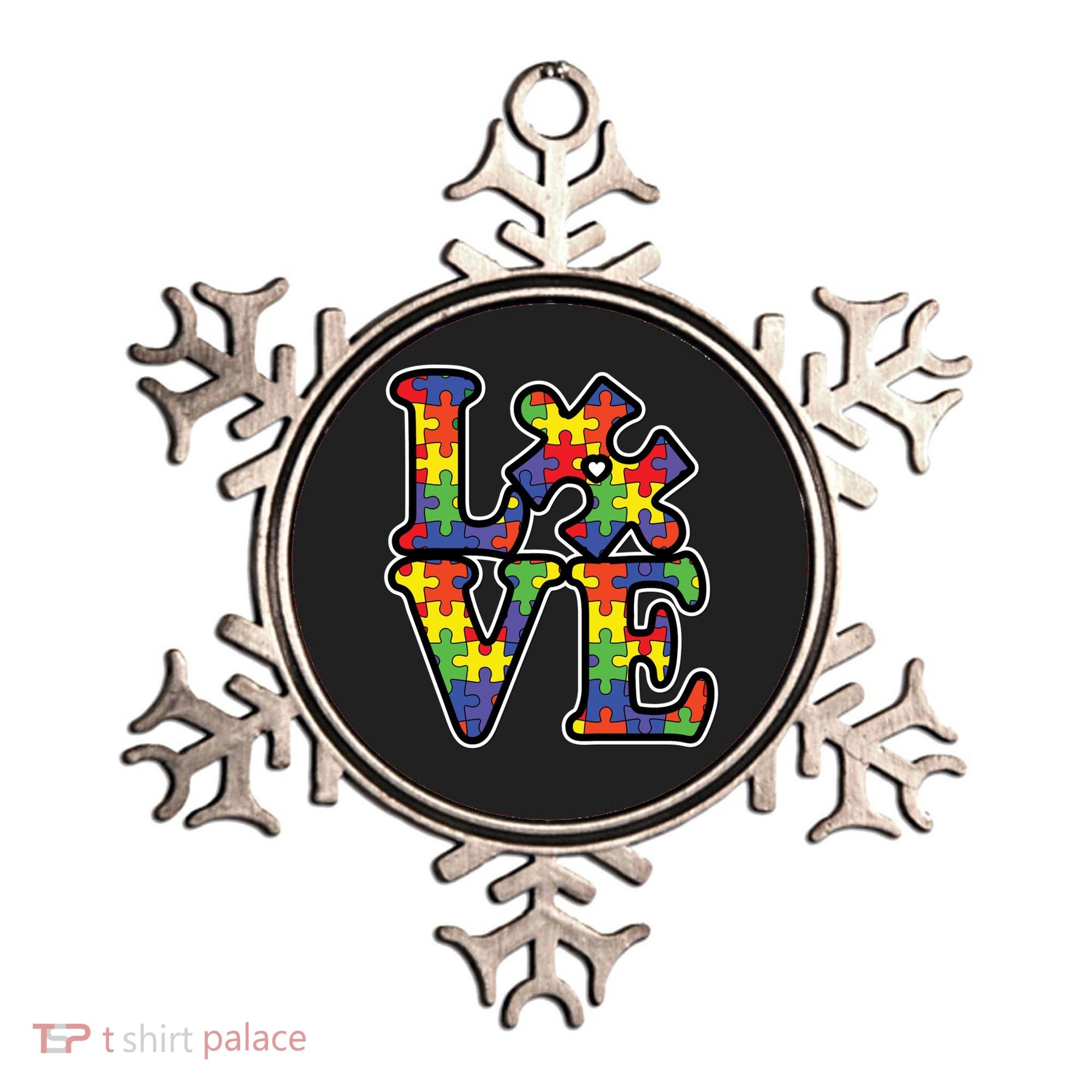 Love Autism Puzzle Piece Ornament