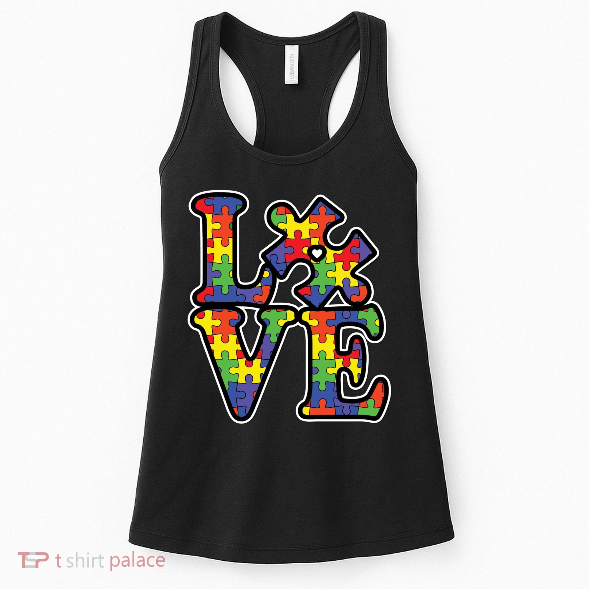 Love Autism Puzzle Piece Women's Tank Top