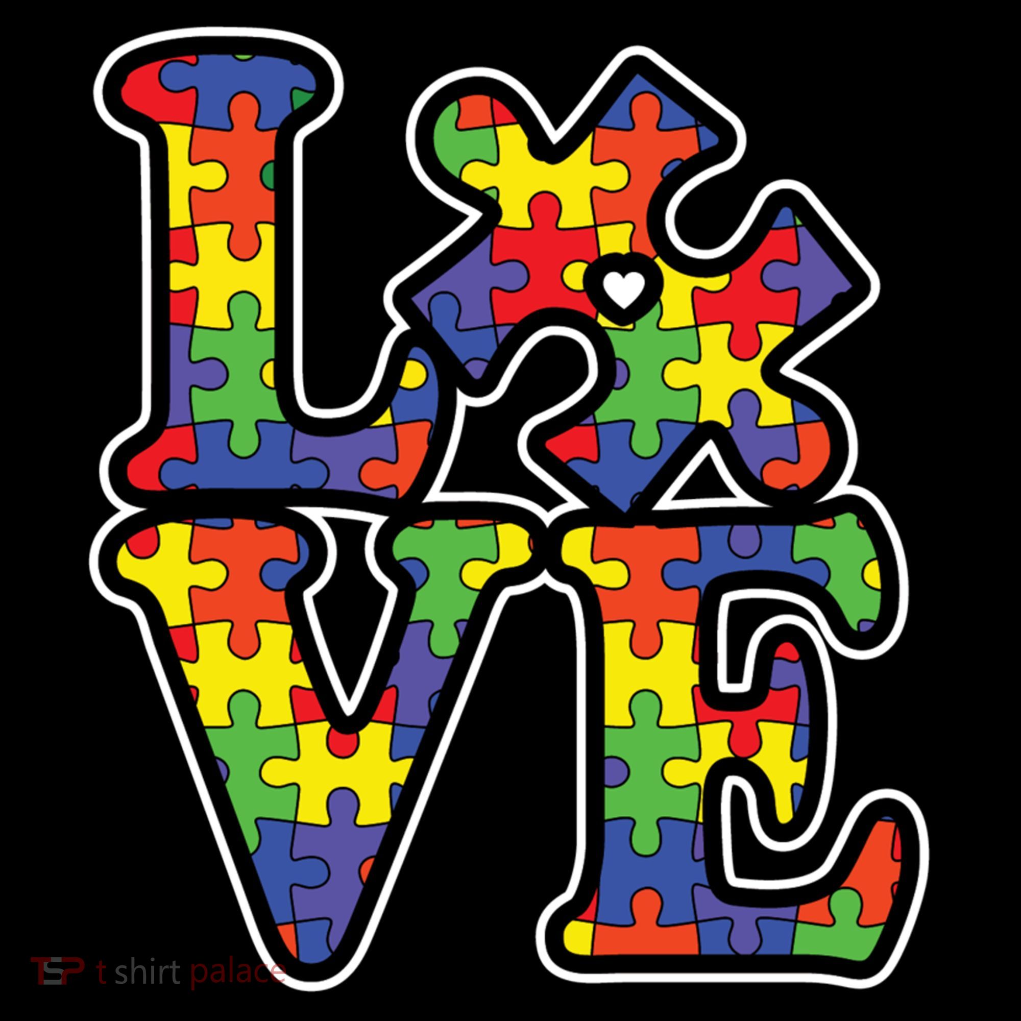 Love Autism Puzzle Piece Baby Bodysuit