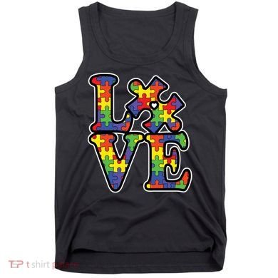 Love Autism Puzzle Piece Tank Top