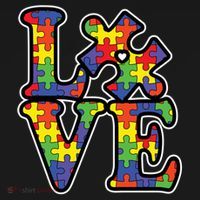 Love Autism Puzzle Piece Tank Top thumb 6