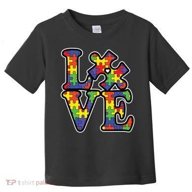 Love Autism Puzzle Piece Toddler T-Shirt