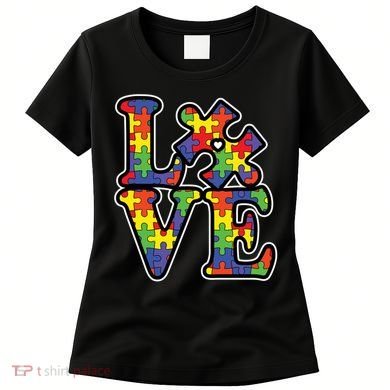 Love Autism Puzzle Piece Women's T-Shirt