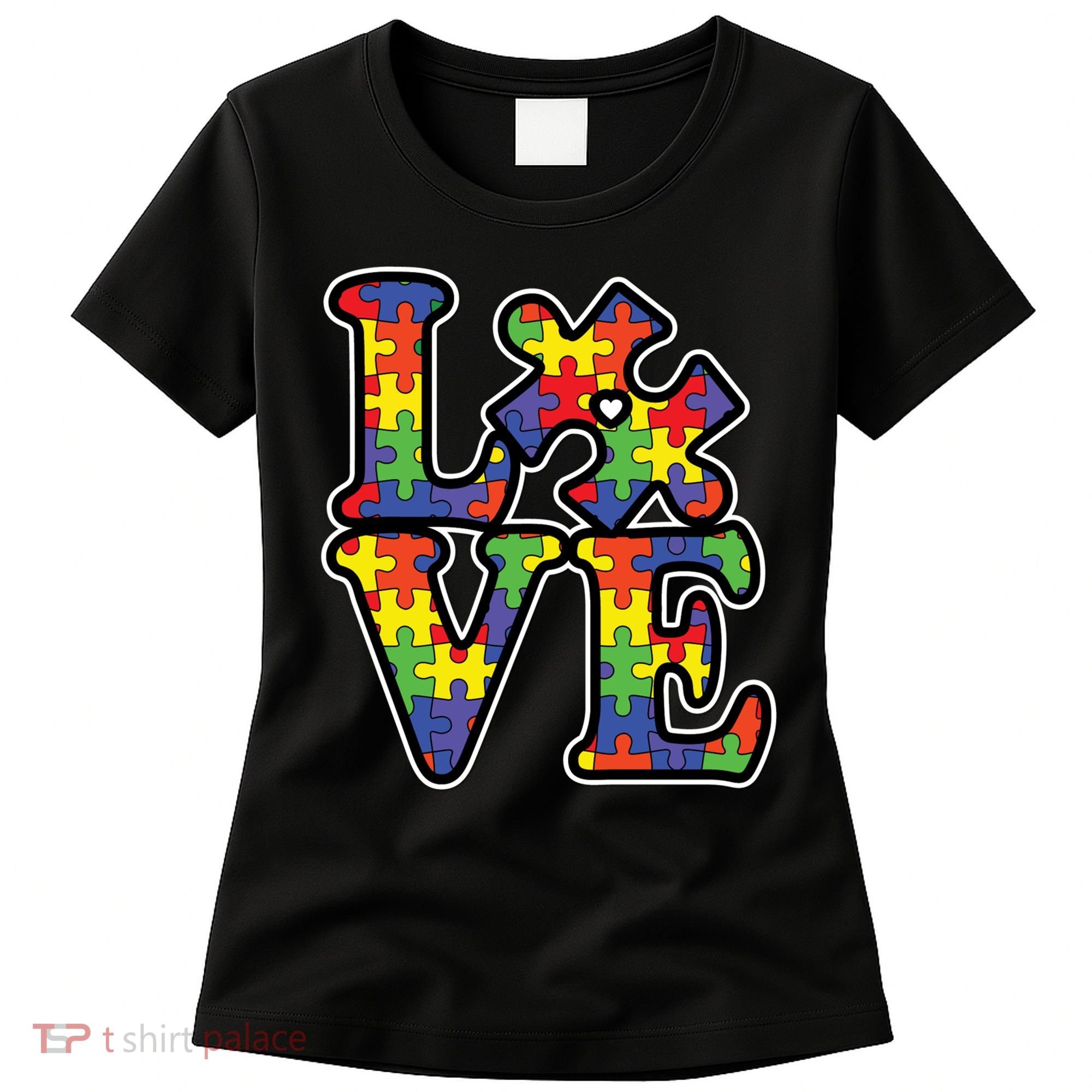 Love Autism Puzzle Piece Women's T-Shirt