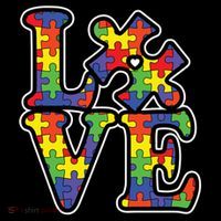 Love Autism Puzzle Piece Kids Hoodie thumb 5