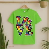 Love Autism Puzzle Piece T-Shirt thumb 2