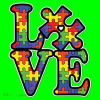 Love Autism Puzzle Piece Button thumb 1