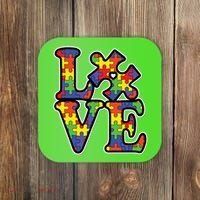 Love Autism Puzzle Piece Coaster thumb 0