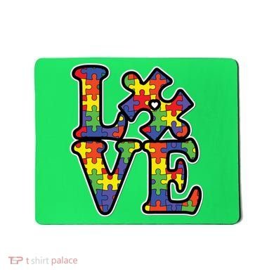 Love Autism Puzzle Piece Mousepad