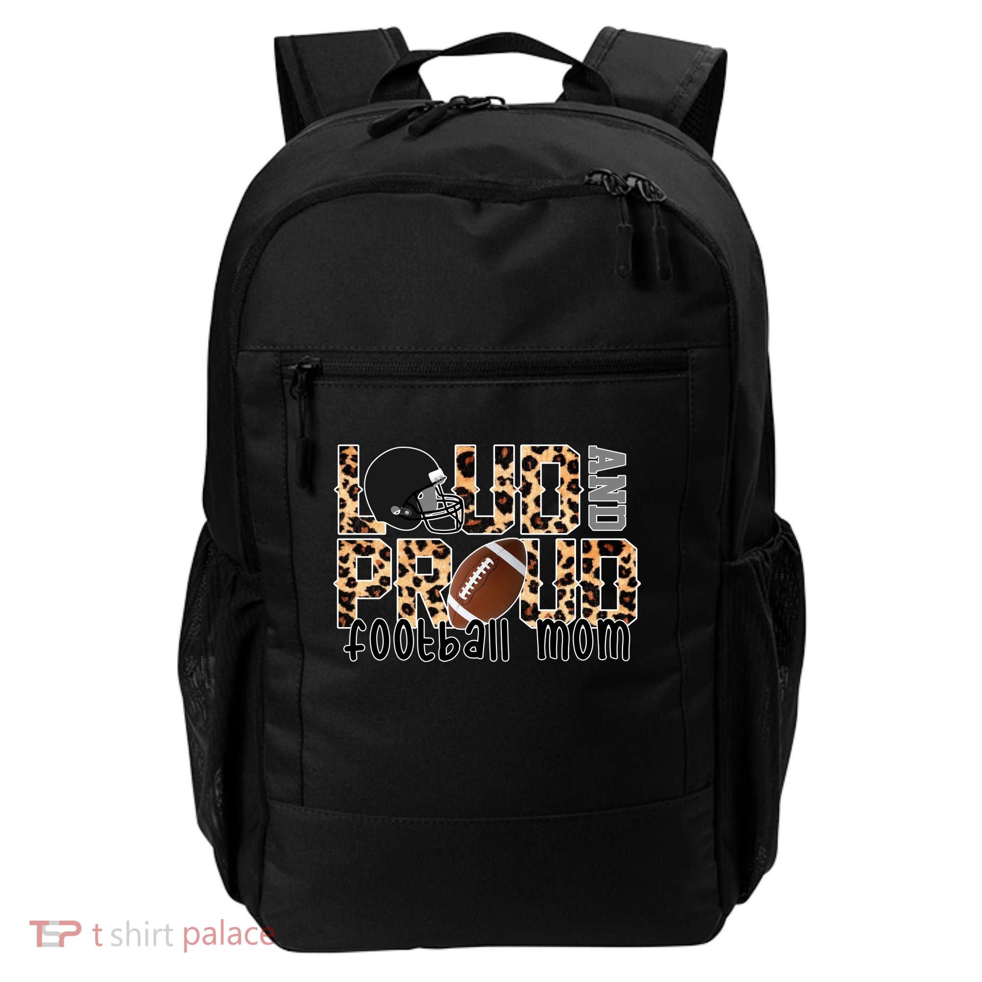 Loud And Proud Football Mom Backpack