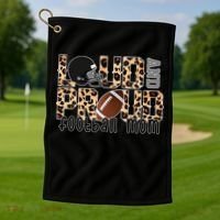 Loud And Proud Football Mom Golf Towel thumb 1