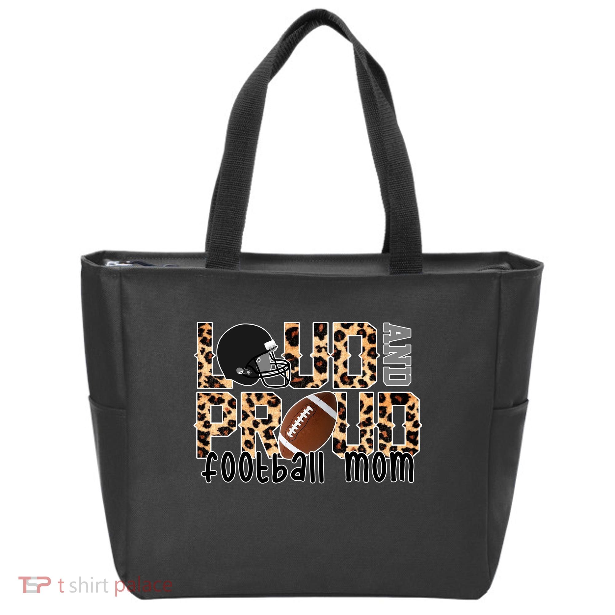 Loud And Proud Football Mom Tote Bag