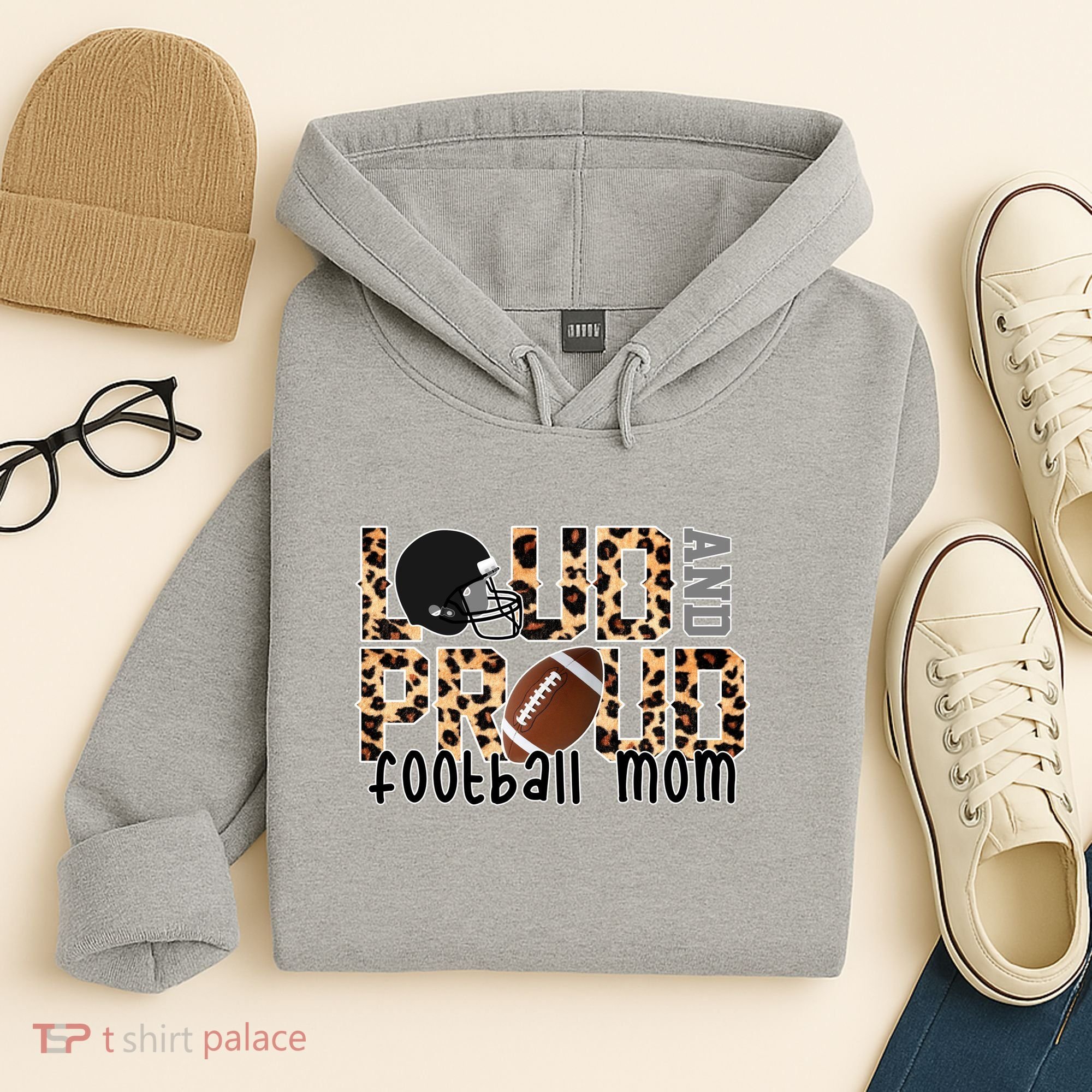 Loud And Proud Football Mom Hoodie