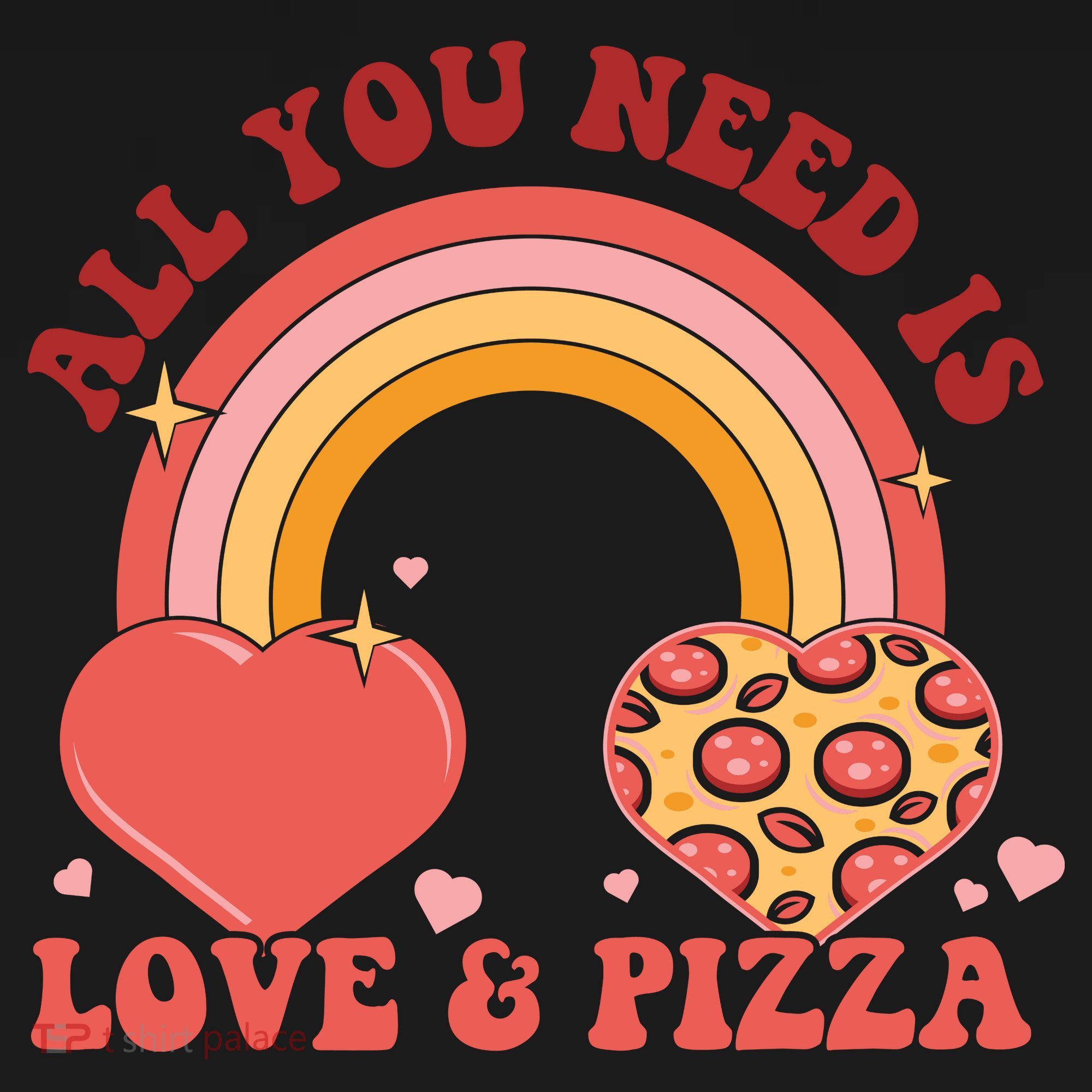 Love And Pizza Retro Valentine Gift For Valentine Day Coaster