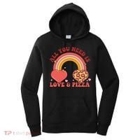 Love And Pizza Retro Valentine Gift For Valentine Day Women's Hoodie thumb 0