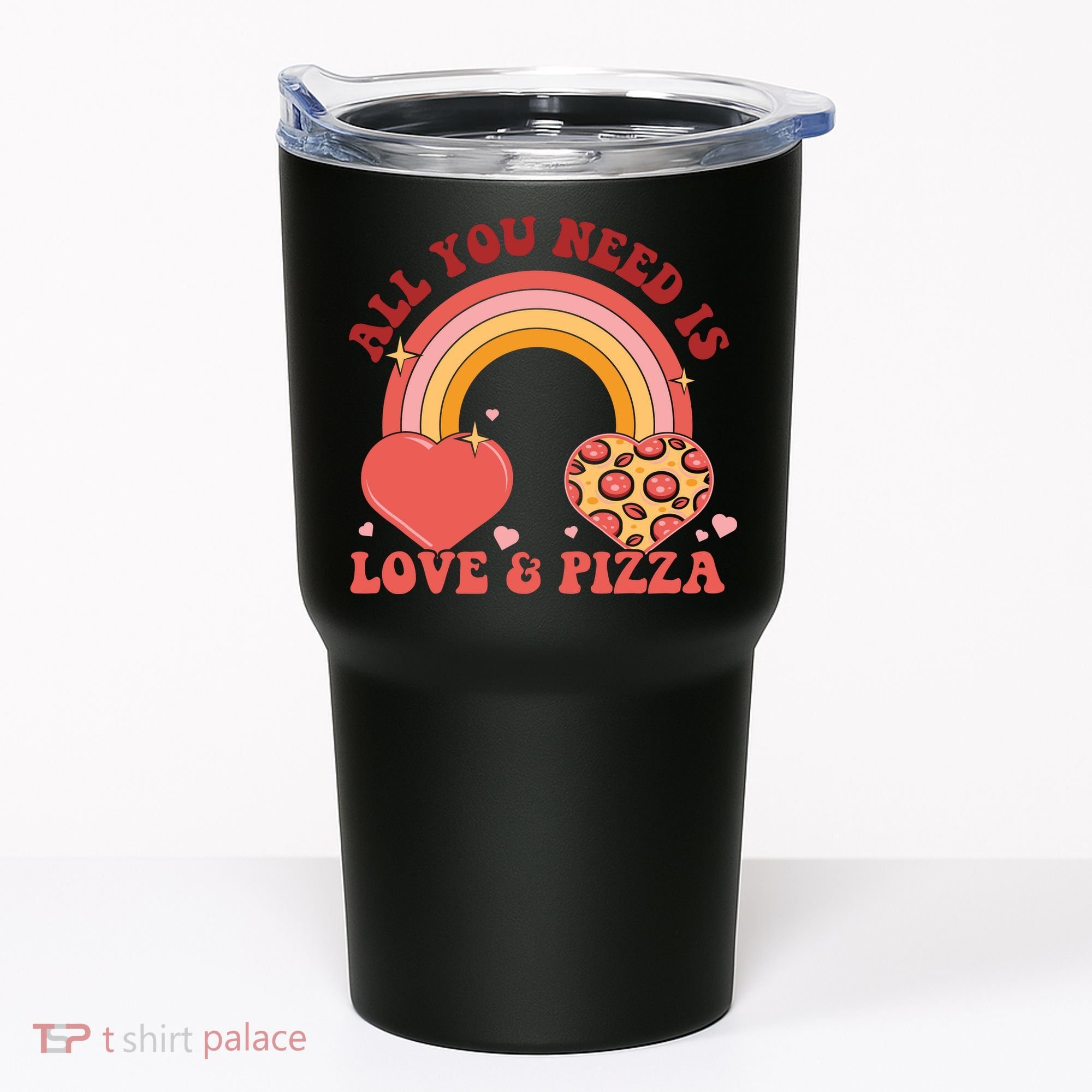 Love And Pizza Retro Valentine Gift For Valentine Day Tumbler