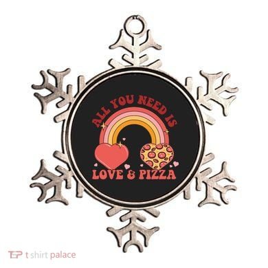 Love And Pizza Retro Valentine Gift For Valentine Day Ornament