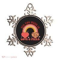 Love And Pizza Retro Valentine Gift For Valentine Day Ornament thumb 0