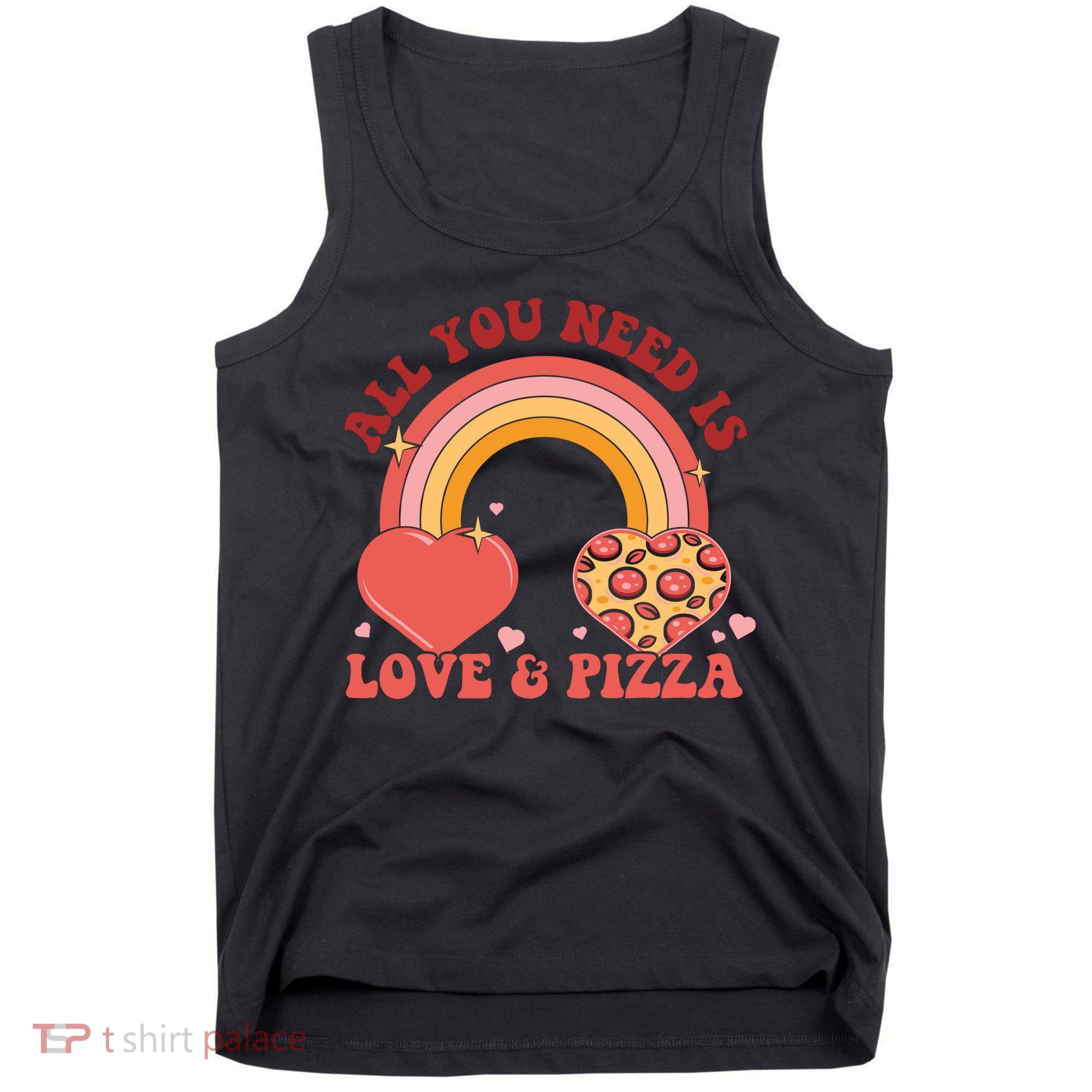 Love And Pizza Retro Valentine Gift For Valentine Day Tank Top