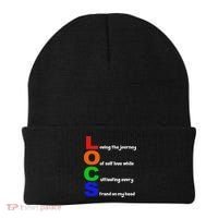 Locs Acronym Quote Inspirational Newly Loc'd Beanie thumb 0