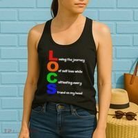 Locs Acronym Quote Inspirational Newly Loc'd Women's Tank Top thumb 2