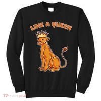 Like A Queen Queen Of The Jungle Lioness Tall Sweatshirt thumb 0