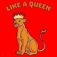 Like A Queen Queen Of The Jungle Lioness Santa Hat thumb 1