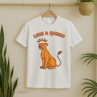 Like A Queen Queen Of The Jungle Lioness T-Shirt thumb 2