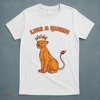 Like A Queen Queen Of The Jungle Lioness T-Shirt thumb 5