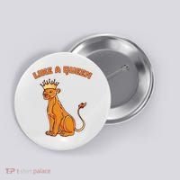 Like A Queen Queen Of The Jungle Lioness Button thumb 0